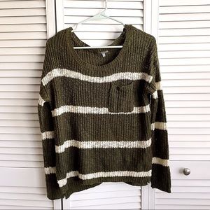Green Striped Sweater